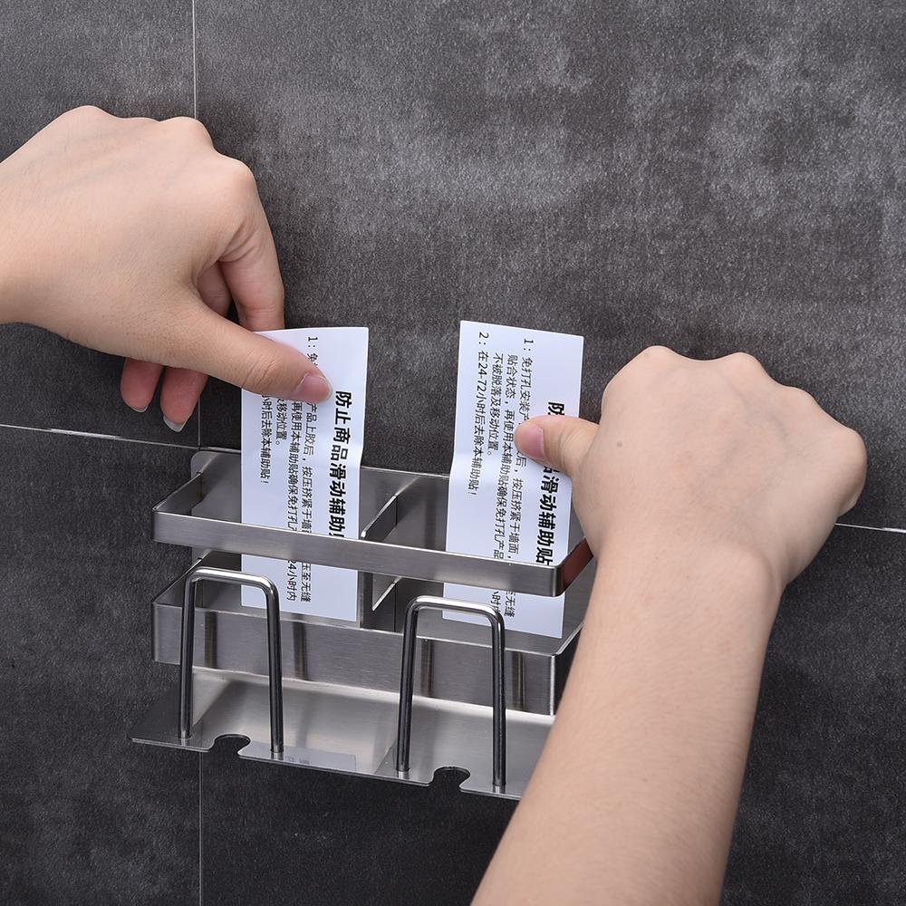 Giá đỡ bàn chải đánh răng 3 trong 1, bằng thép không gỉ SUS 304 vững chắc, hợp vệ sinh
