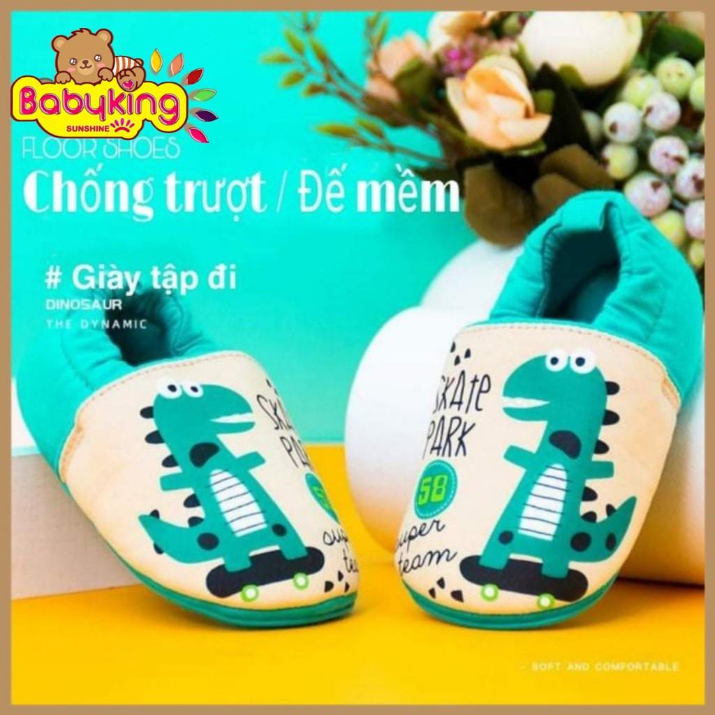 Giày tập đi, giày sandal cho bé hình khủng long mềm mại, thoáng khí và thoải mái, thương hiệu Aiueo Nhật Bản