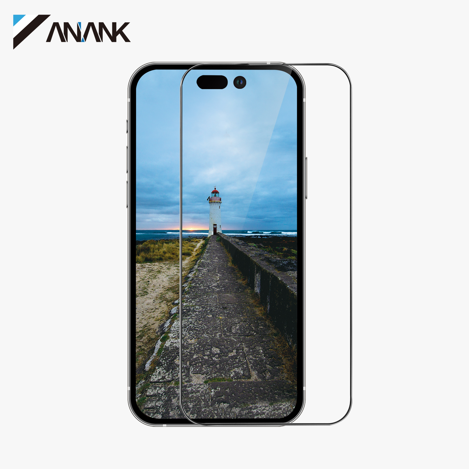 Dán cường lực dành cho iPhone 15 Pro Max/15 Pro/15/15 Plus ANANK 2.5D Full Viền Đen - Hàng Chính Hãng