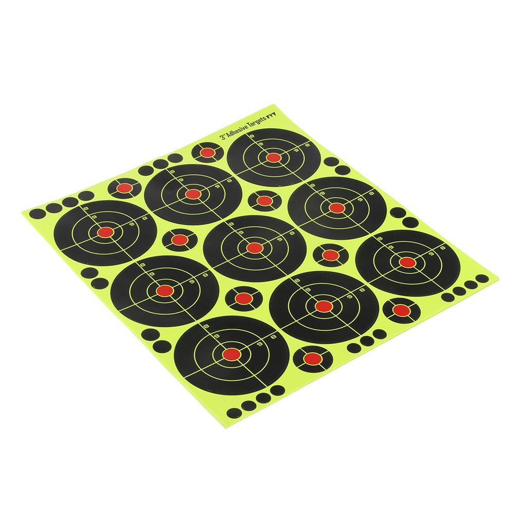 3x90pcs Targets Reactive Splatter Dia. 8cm Adhesive Paper Target