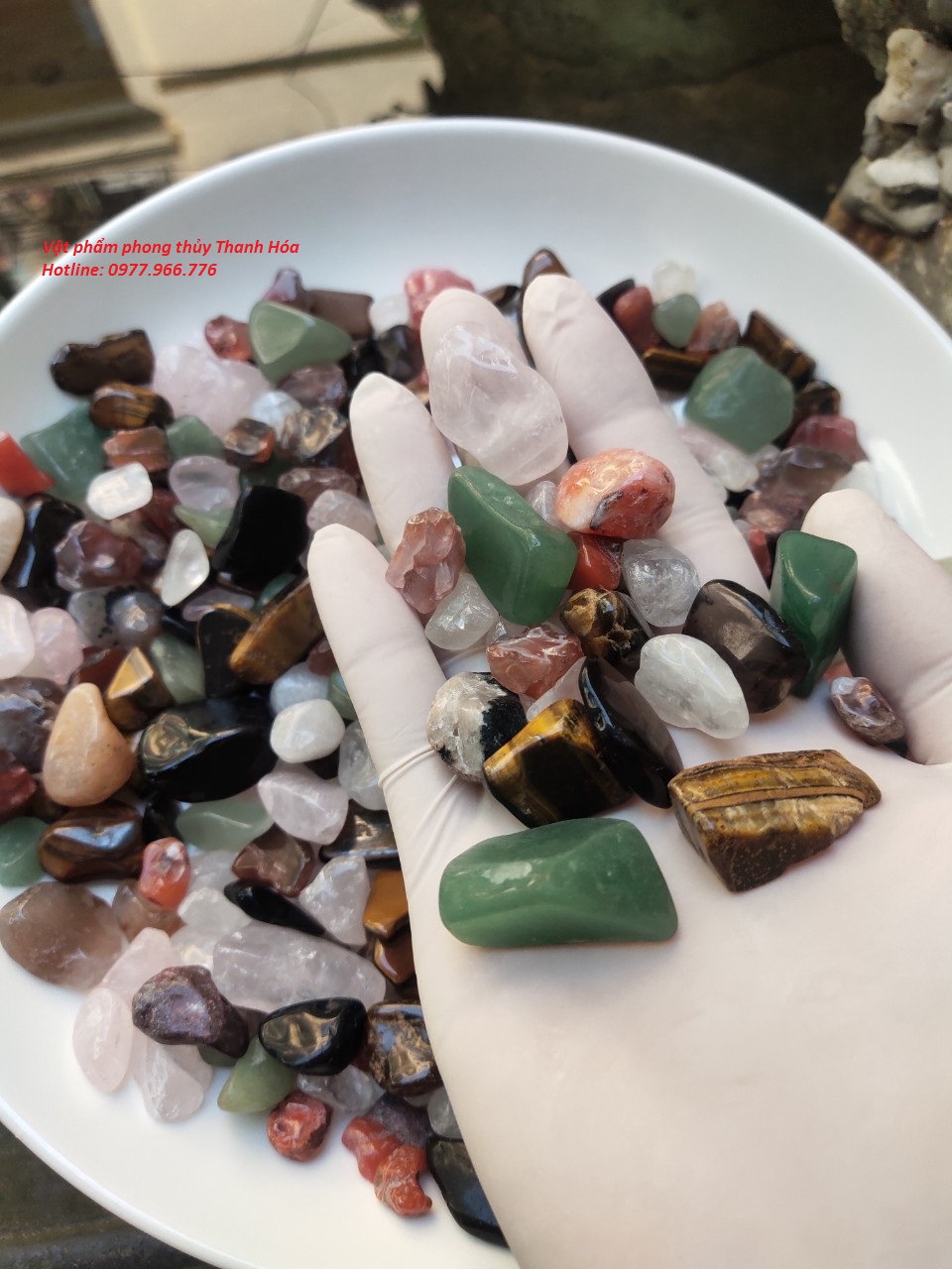 Thạch Anh Vụn Ngũ Sắc Tự Nhiên