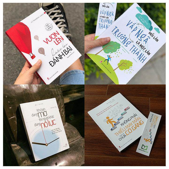 Bookset Sách: Vươn Lên Để Tiến Đến Thành Công ( Đang Mơ + Vấp Ngã + Đánh Bại + Không Phải Thiếu May Mắn )