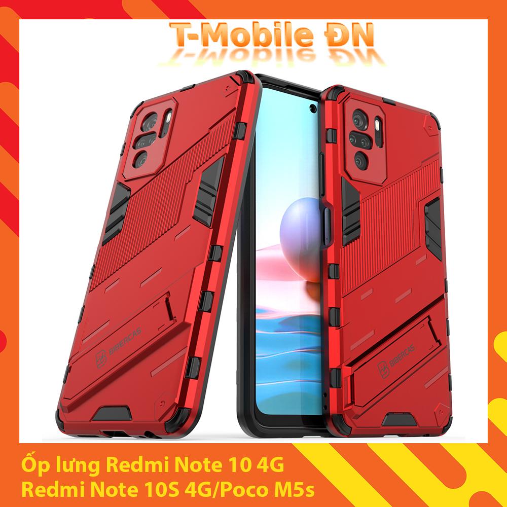 Ốp lưng cho Xiaomi Redmi Note 10 10S, Ốp chống sốc Iron Man PUNK cao cấp kèm giá đỡ cho Redmi Note 10 10S 4G