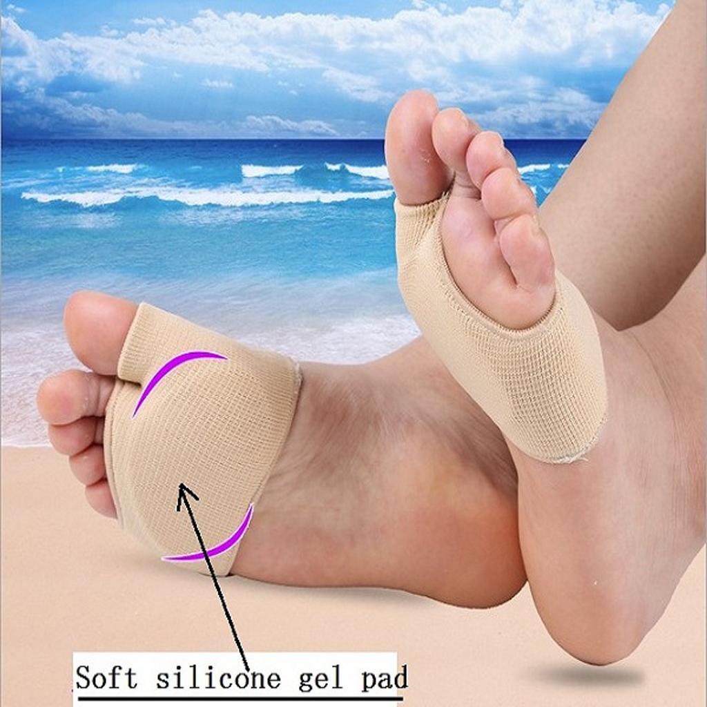 Soft Silicone Foot Gel Cushion Pads Insoles Cushioned Socks For Shoes Men