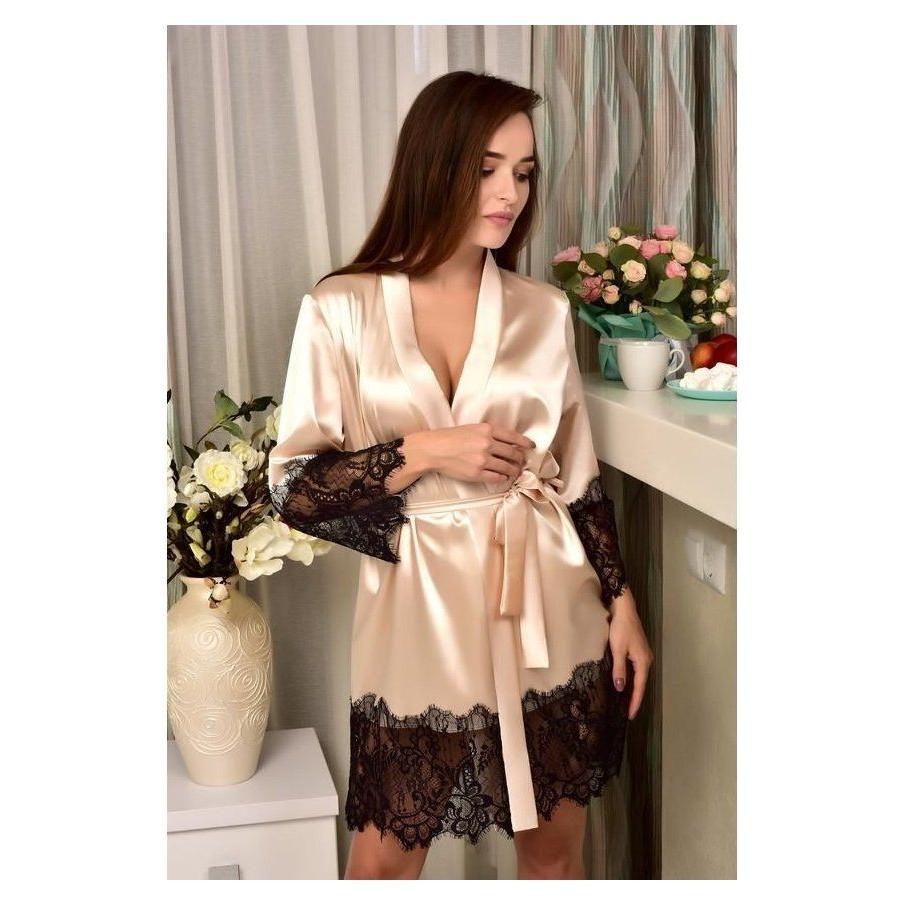 SET ÁO CHOÀNG LỤA KÈM VÁY NGỦ TẶNG KÈM QUẦN CHIP REN SANG TRỌNG-MÀU NUDE