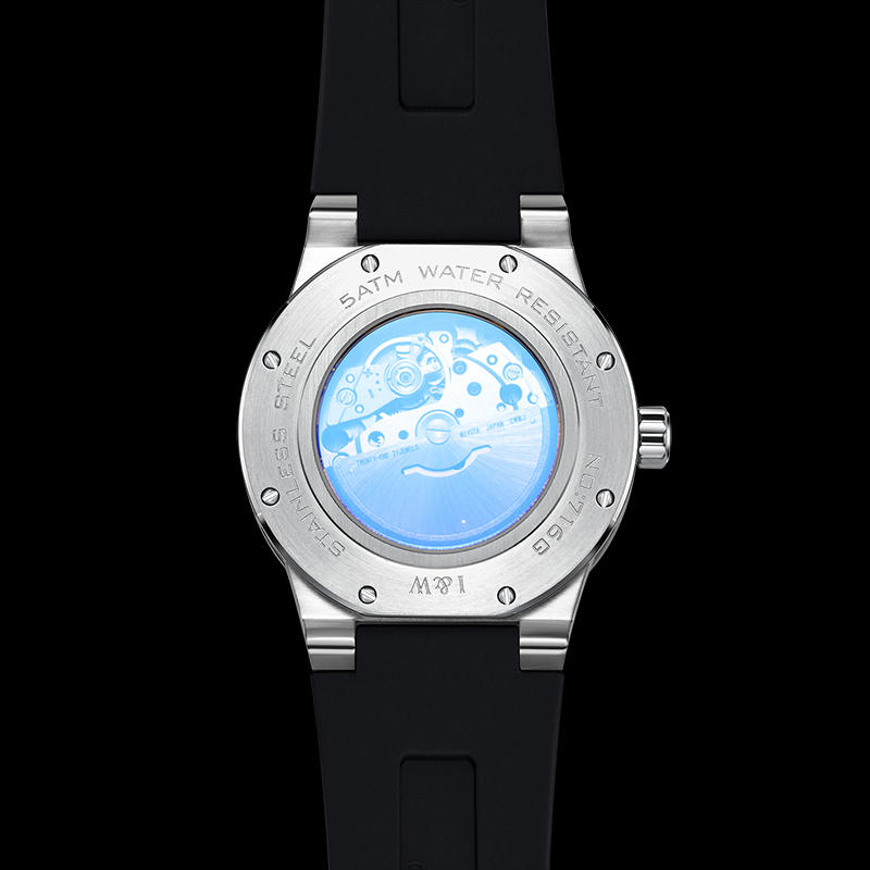 Đồng hồ nam chính hãng I&amp;W Carnival 716G-T4 hàng mới fullbox ,Kính sapphire chống xước,Chống nước 50m,Bảo hành dài hạn,Máy cơ ( Automatic),dây cao su chống nước tuyệt đối