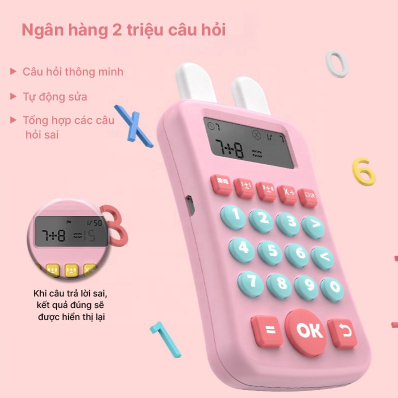 Máy Học Toán Máy Tập Số Học Miêng Tính Nhanh cho Trẻ