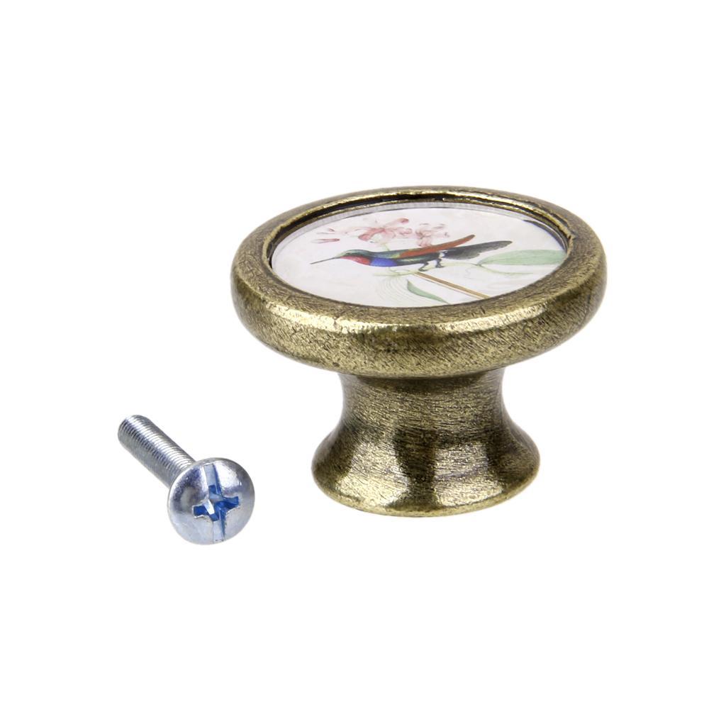 6xAssorted Vintage Brass Wardrobe Cabinet Door Cupboard Drawer Handle Knob 14