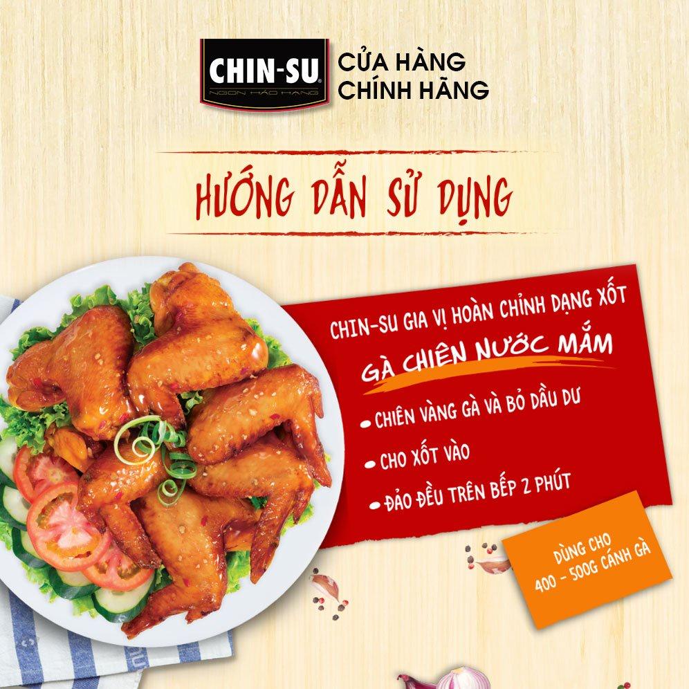 Hộp 10 Gói Gia vị CHIN-SU Hoàn chỉnh Gà chiên nước mắm Gói 70g x10
