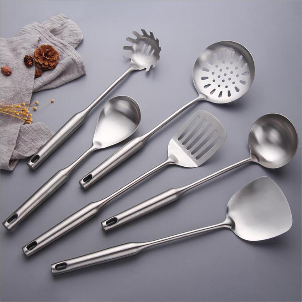 Stainless Steel Kitchen Cooking Utensils Spoon Ladle Skimme Colander