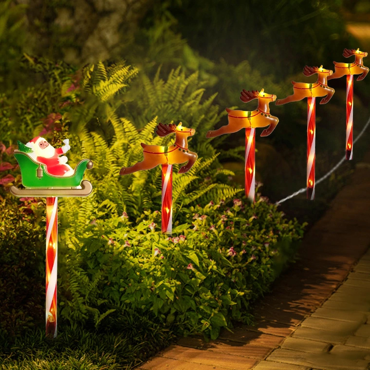 Đèn trang trí năng lượng mặt trời tuần lộc, ông già noel, tiết kiệm điện, bóng siêu sáng, chống thấm nước - DA3198