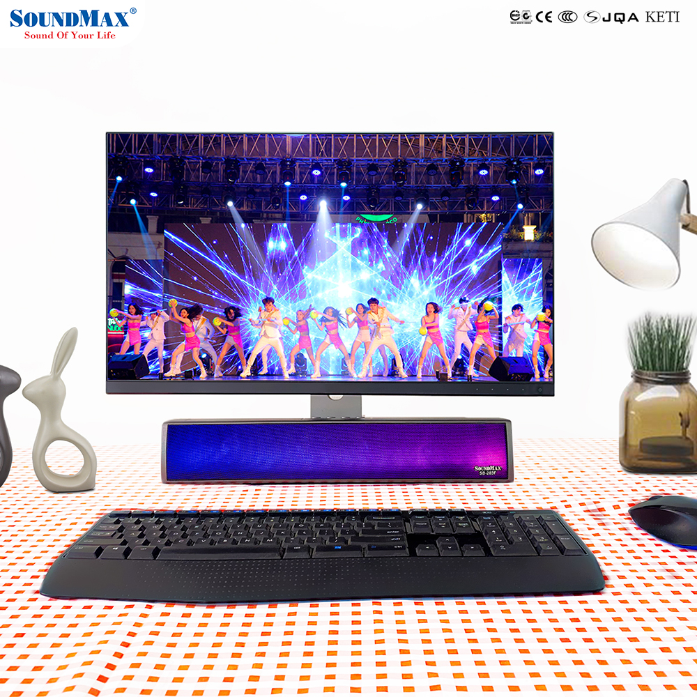 [Hàng Chính Hãng] Loa soundbar LED RGB lửa độc đáo SoundMax SB-203F | Soundbar speaker with RGB Flame Effect LED SoundMax SB203F