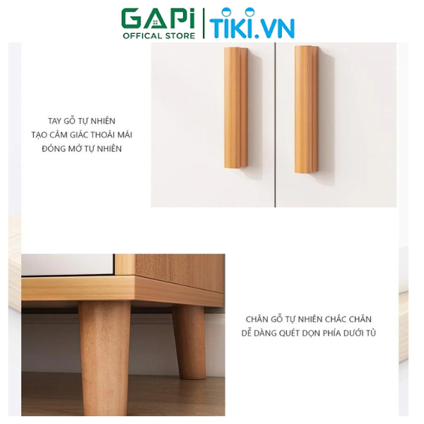 Tủ quần áo Shelf đa năng GAPI, tủ treo quần áo thông minh 2 cánh mở kết hợp ngăn đựng đồ hiện đại GP129