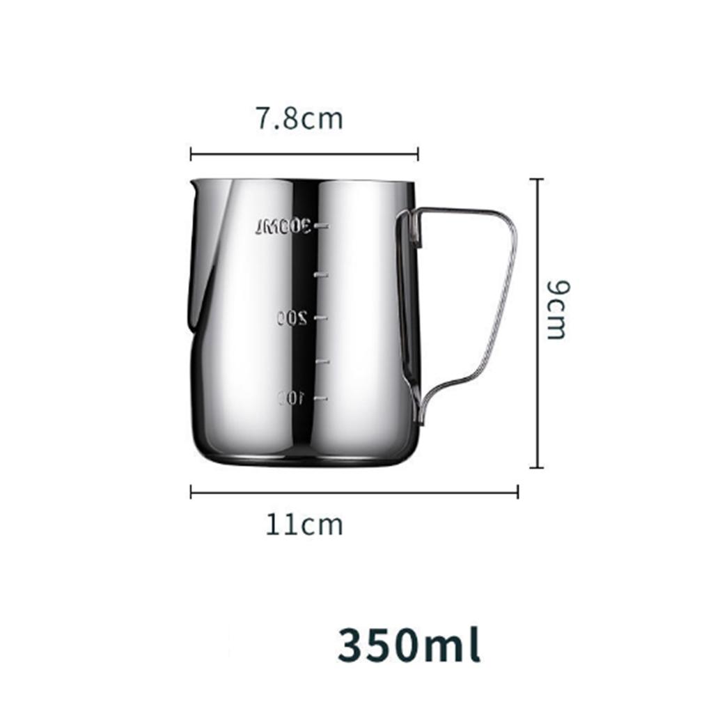 Stainless Steel Milk Pour Pot Frothing Jug Frother Coffee Cup Drink Mug