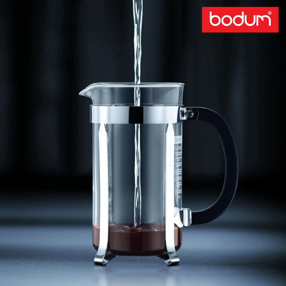 Bình pha trà, cà phê kiểu Pháp Bodum Chambord màu inox 350ml/ 500ml/1L 1923-16/1924-16/1928-16, xuất xứ Bồ Đào Nha