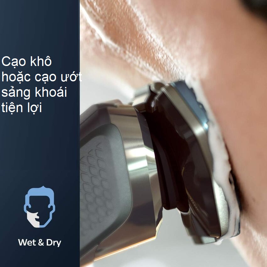 Máy cạo râu khô và ướt Series 7000 cao cấp Thương hiệu Philips Hà Lan Norelco S7788 - Hàng Nhập Khẩu