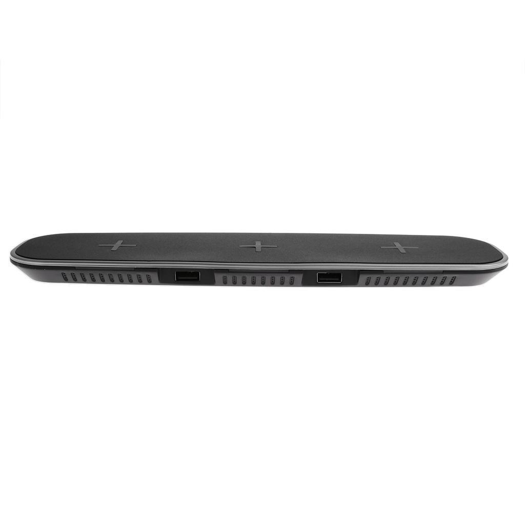 Multifunction Wireless Charger Triple Stand Fast Charging Pad Black
