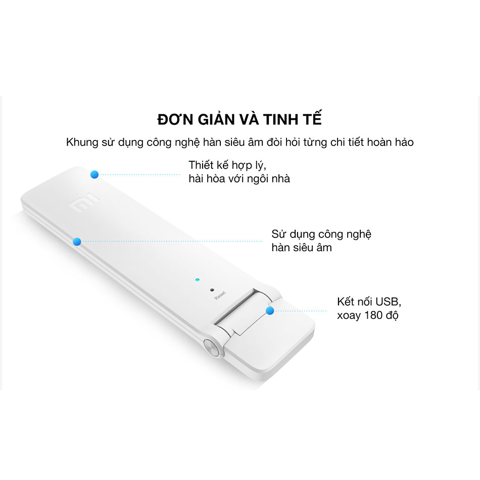 Kích sóng Wifi Xiaomi Repeater gen 2  tốc độ 300mb/s- Hàng Nhập Khẩu