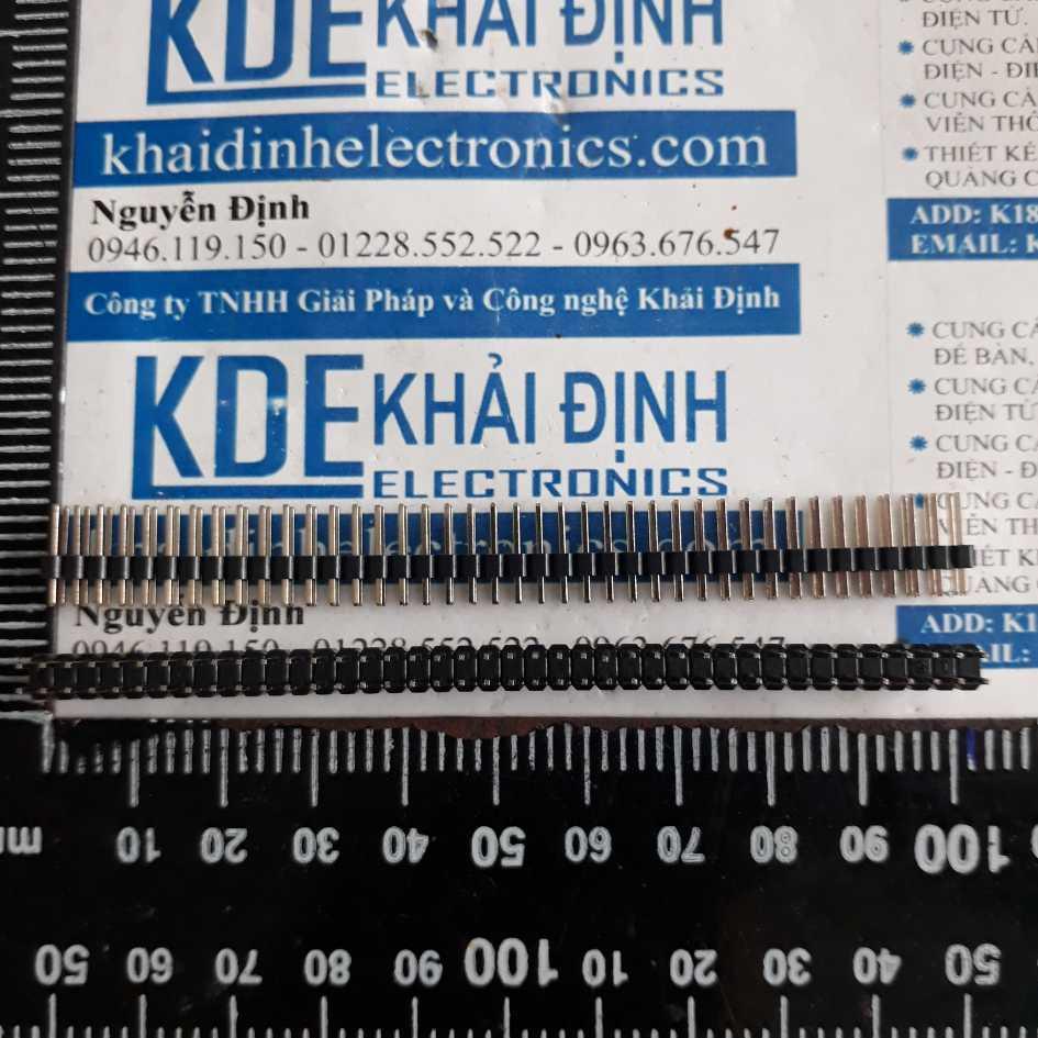 10 cái lượt đực đôi 2.54MM 2x40P Thẳng cao 11mm, đen, rào đực đôi, jump đôi kde3022