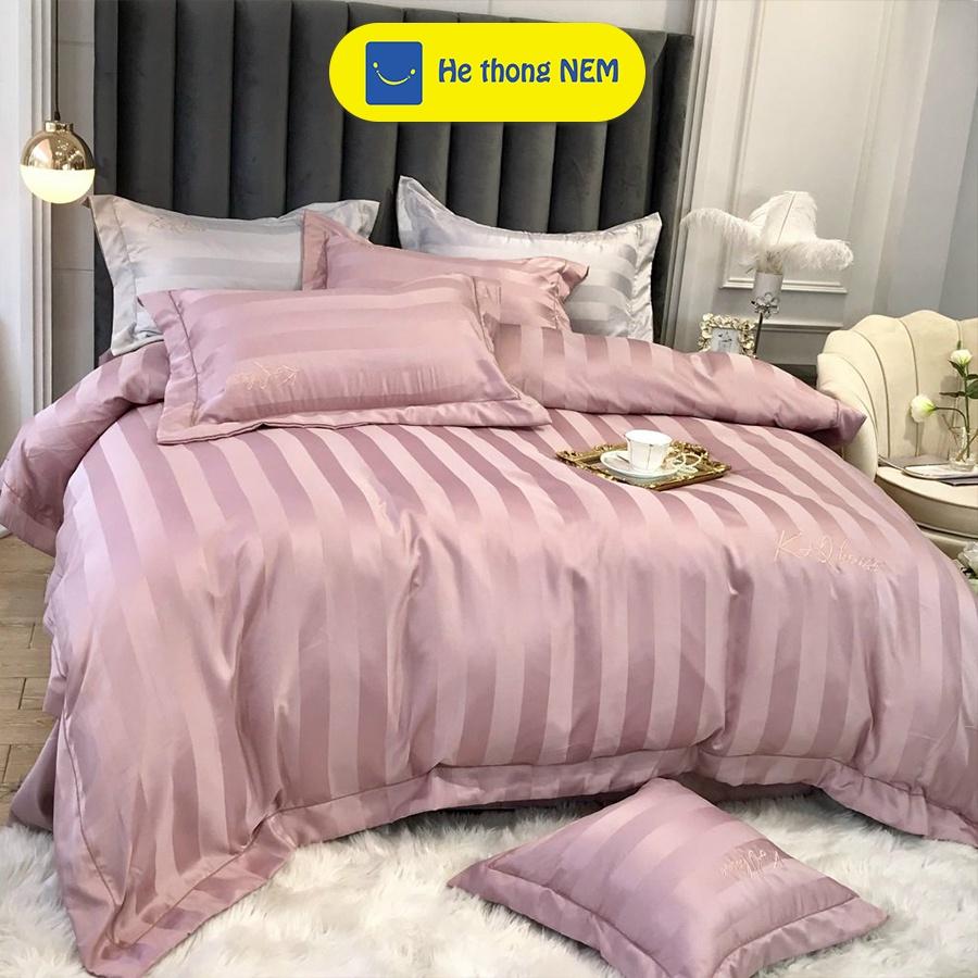 Bộ Chăn Ga Gối 5 Món Lụa Hàn SERENA Drap Trải Giường Set Chăn Ga Gối - Hệ Thống Nệm