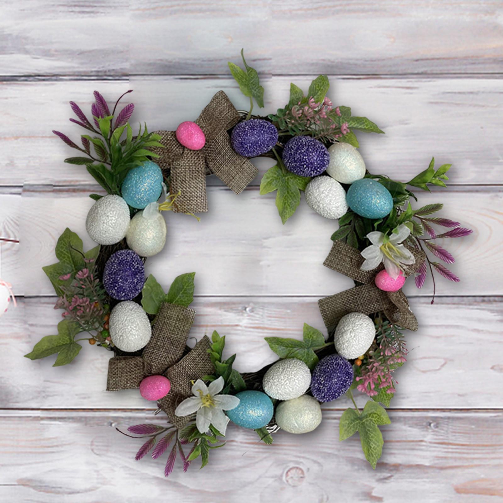 Artificial flower wreath front door rattan wreath M