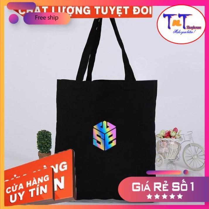 TPQ05 Túi Tote Phản Quang SWE, thời trang sinh viên cao cấp, phong cách sinh viên Nhật Bản