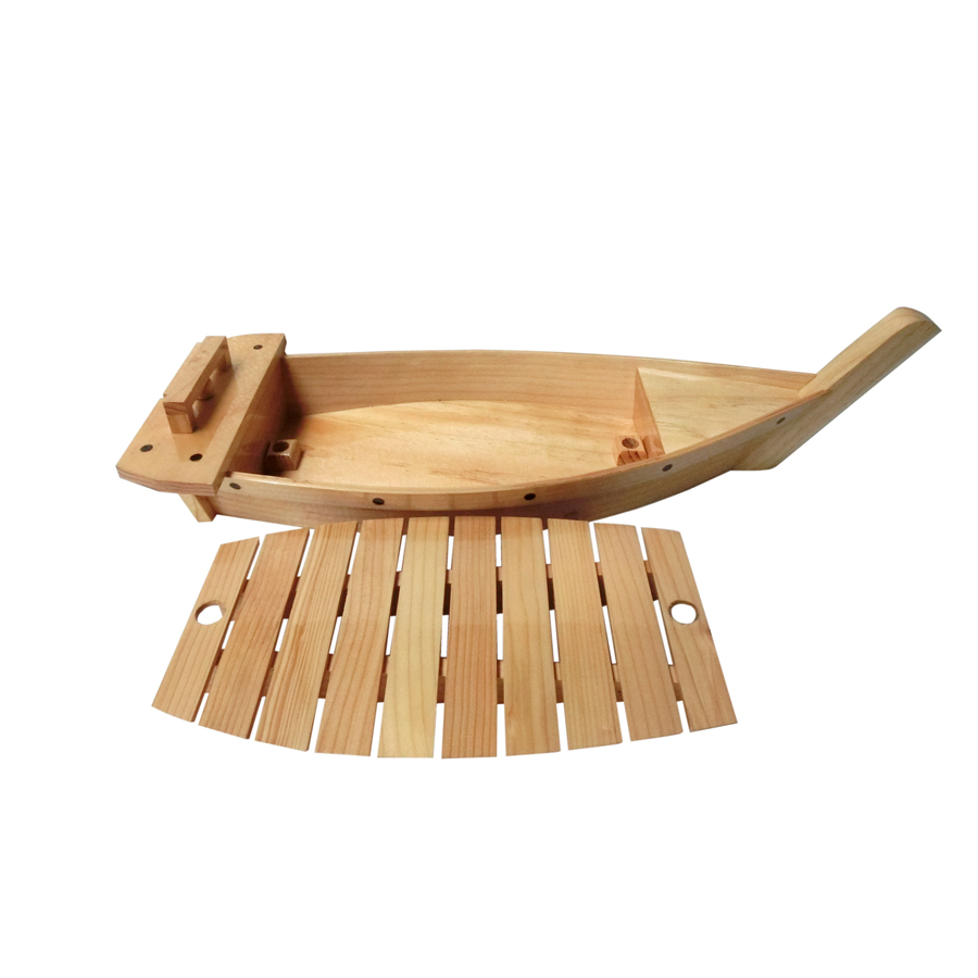 [Dài 63cm - Hàng chuẩn Nhật] Khay thuyền sushi sashimi thuyền gỗ đựng sushi sashimi - khay thuyền gỗ sushi thuyền để lẩu - Dài 63cm