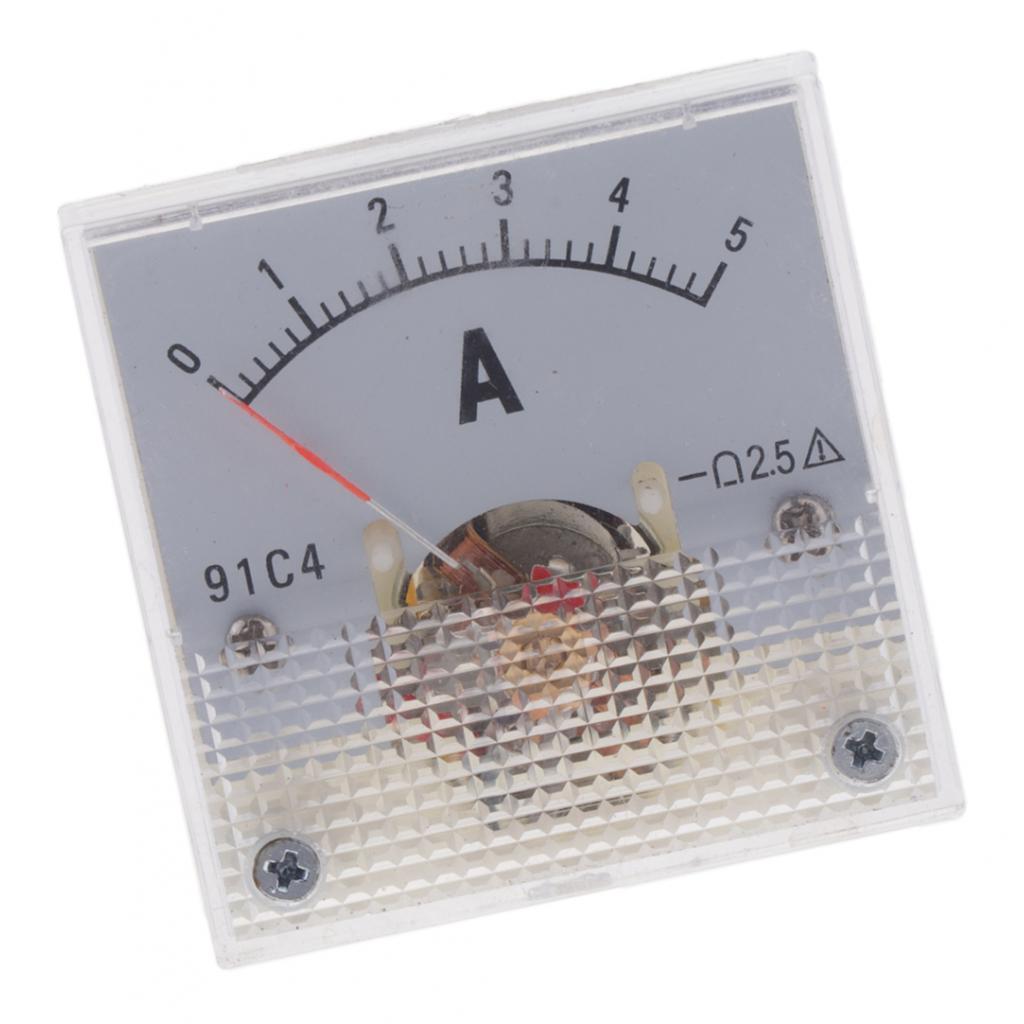 2xDC Ammeter Analog Panel Meter Amp Meter Current Gauge 2.5% 0-5A