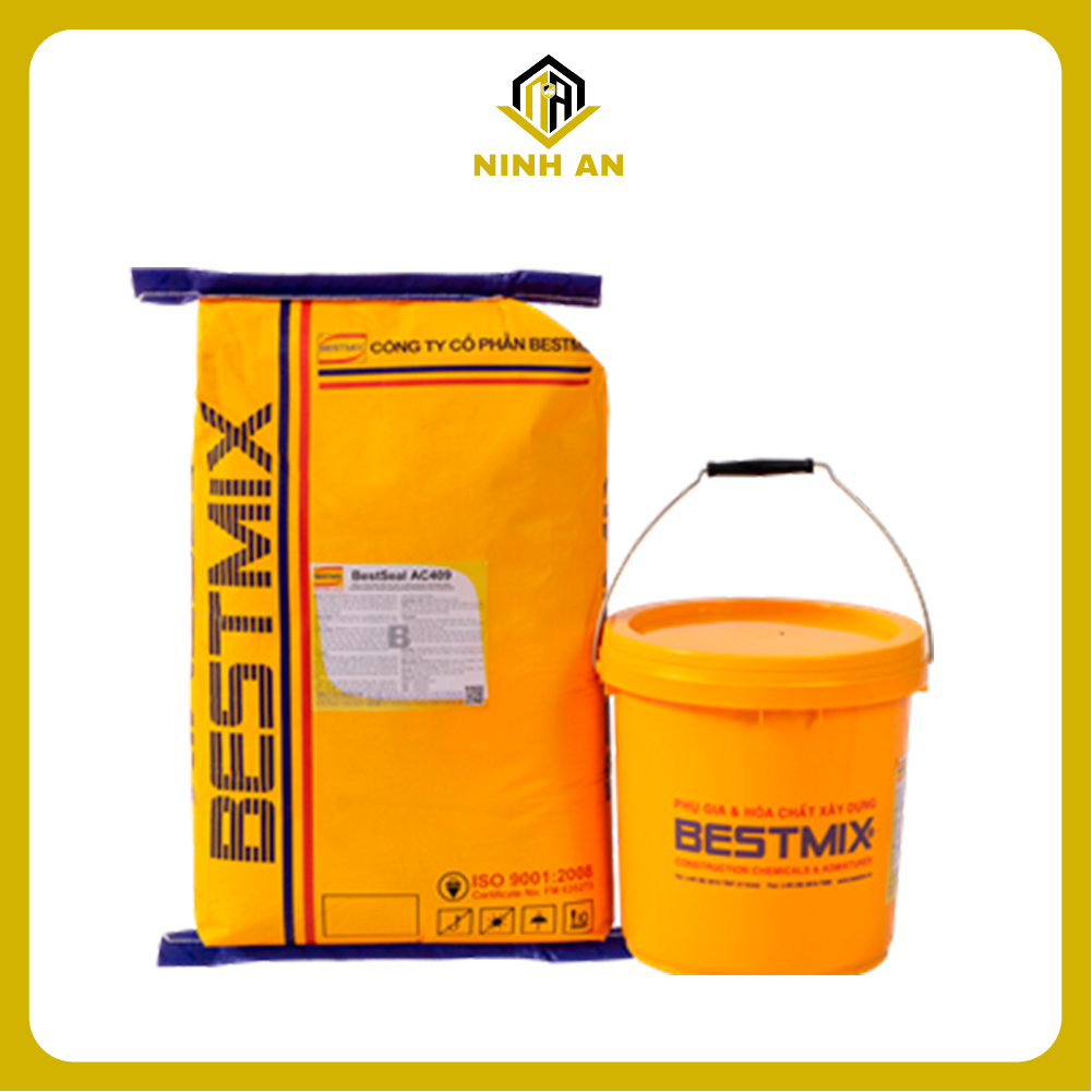 BestSeal AC409 - 1 bộ A&B 30kg - Màng chống thấm đàn hồi, gốc xi măng-polymer, hai thành phần A&B
