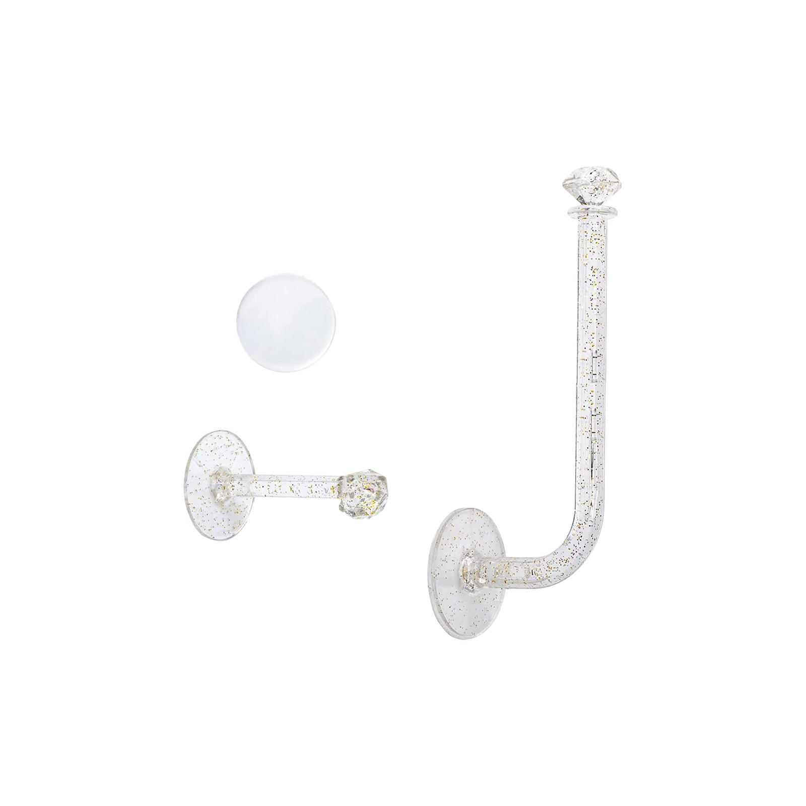 Hairpin Storage Rack Wall Mount Transparent Hook for Office Kitchen Bathroom