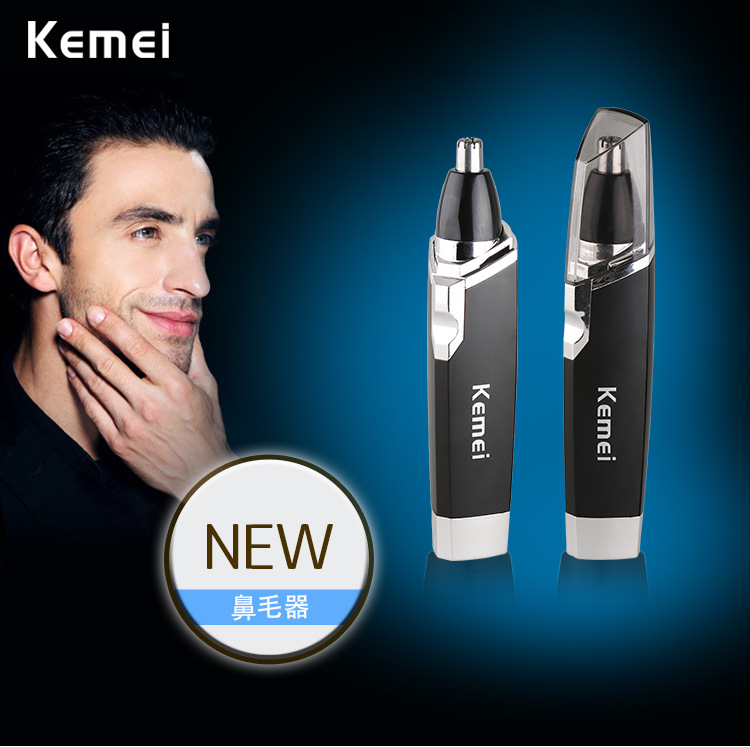 Máy tỉa lông mũi Kemei KM-6512 sử dụng pin AA tiện lợi dùng tỉa được tóc mai, ria mép