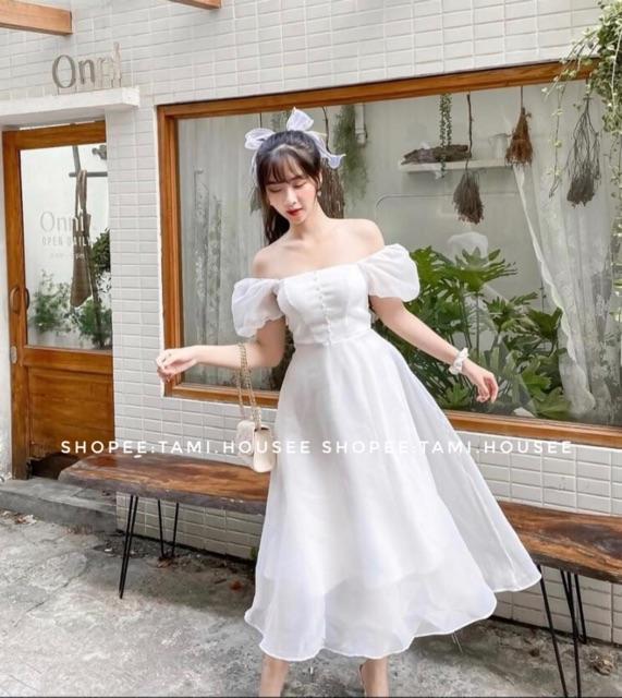 15175 Hoàn tiền 15 Đầm váy nữ chất tapda thiết kế tay bồng công chúa đi  chơi đi tiệc kỷ yếu Đầm váy nữ tapda thiết kế cổ vuông sang trọng Đầm