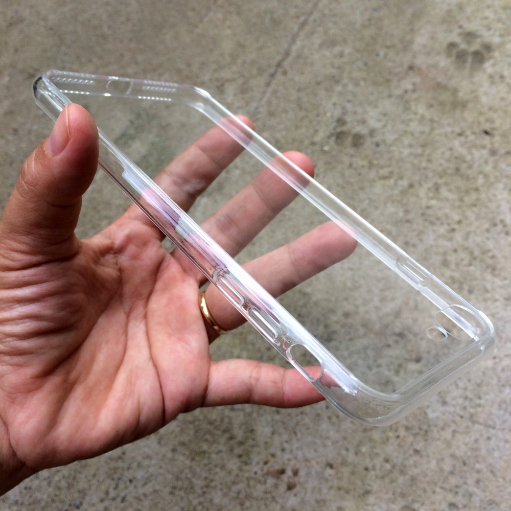 Ốp lưng Cafele trong suốt toàn bộ, lưng kính cường lực không ố vàng, viền máy dẻo cho iPhone 7 Plus / iPhone 8 Plus