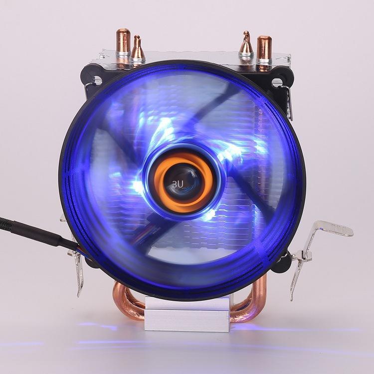 Giao Hàng Nhanh Đu Quay Mini CPU Tản Nhiệt Cực CPU Glow 775AMD11501 Quạt Máy Tính Ống Dẫn Nhiệt Bằng Đồng