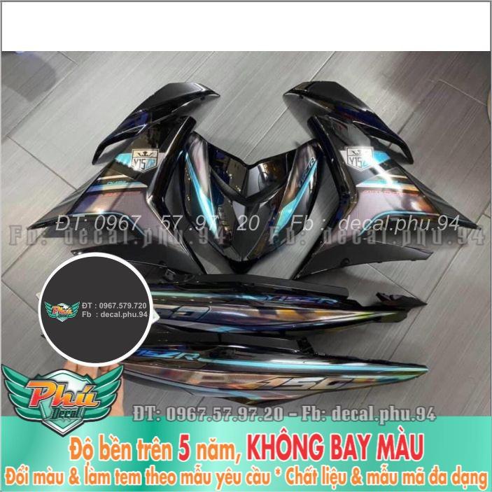 Tem rời Exciter Y15 ZR Xám Xanh đen