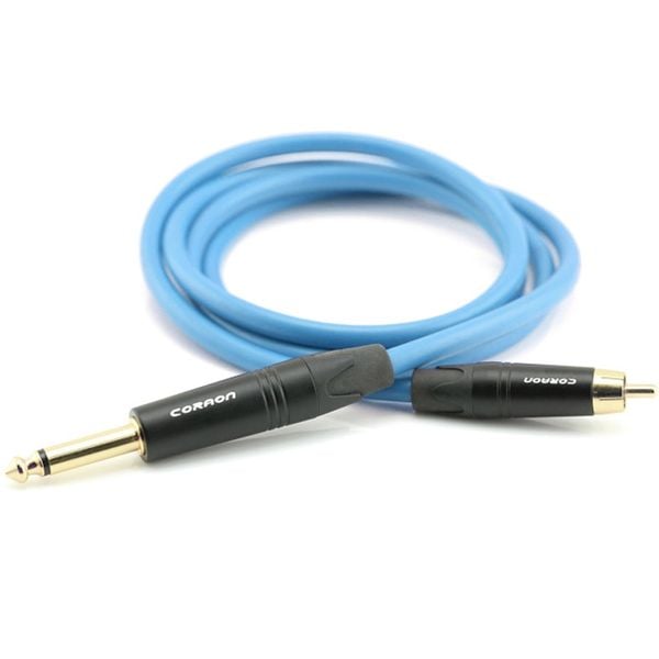 Cáp audio 6.5mm ra AV RCA Coraon Z-NP2X-B + Z-373-BG 1M thương hiệu CZXYON. Hàng chính hãng !!!