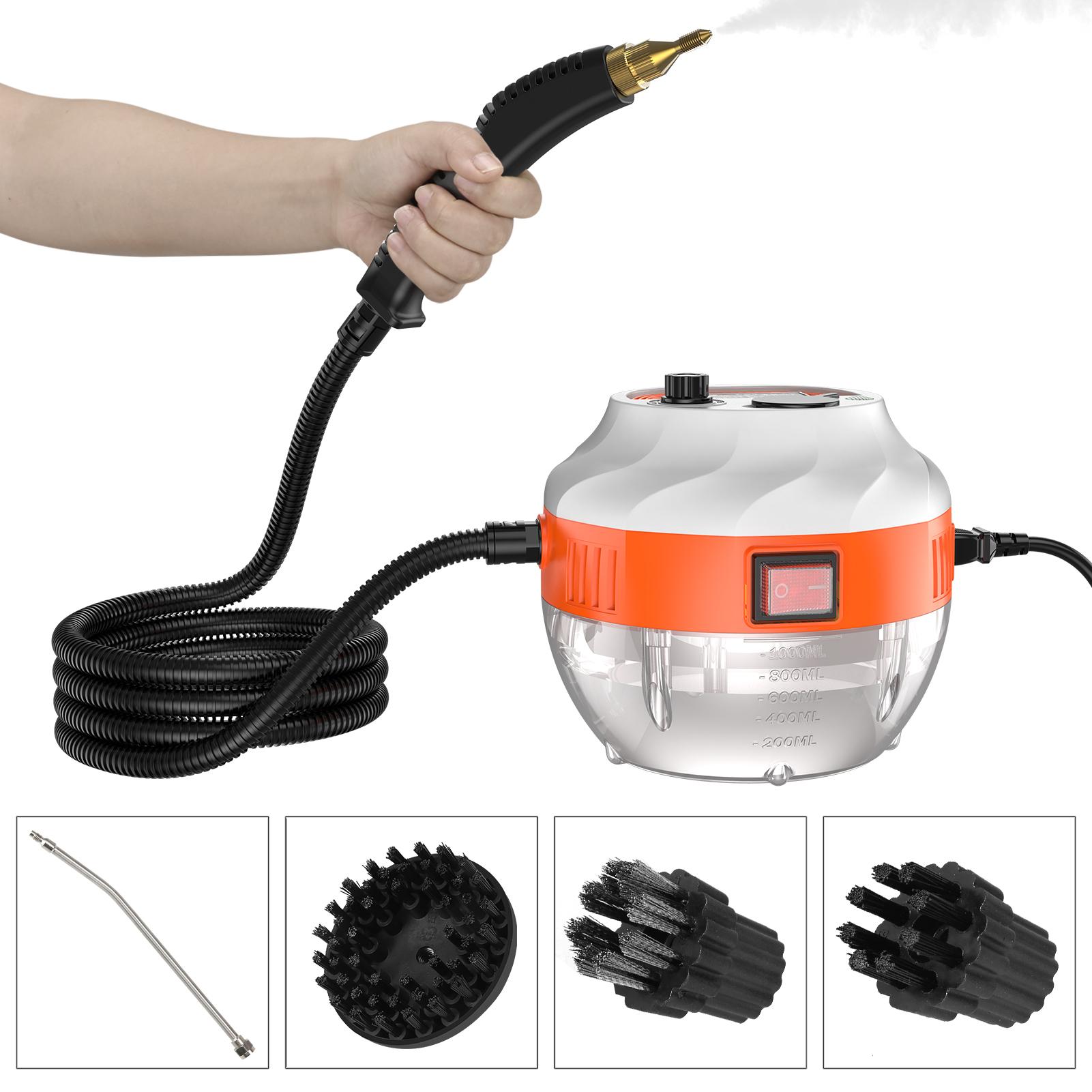 2500W Portable Handheld Steam Cleaner High Temperature Pressurized Steam Cleaning Machine with Brush Heads