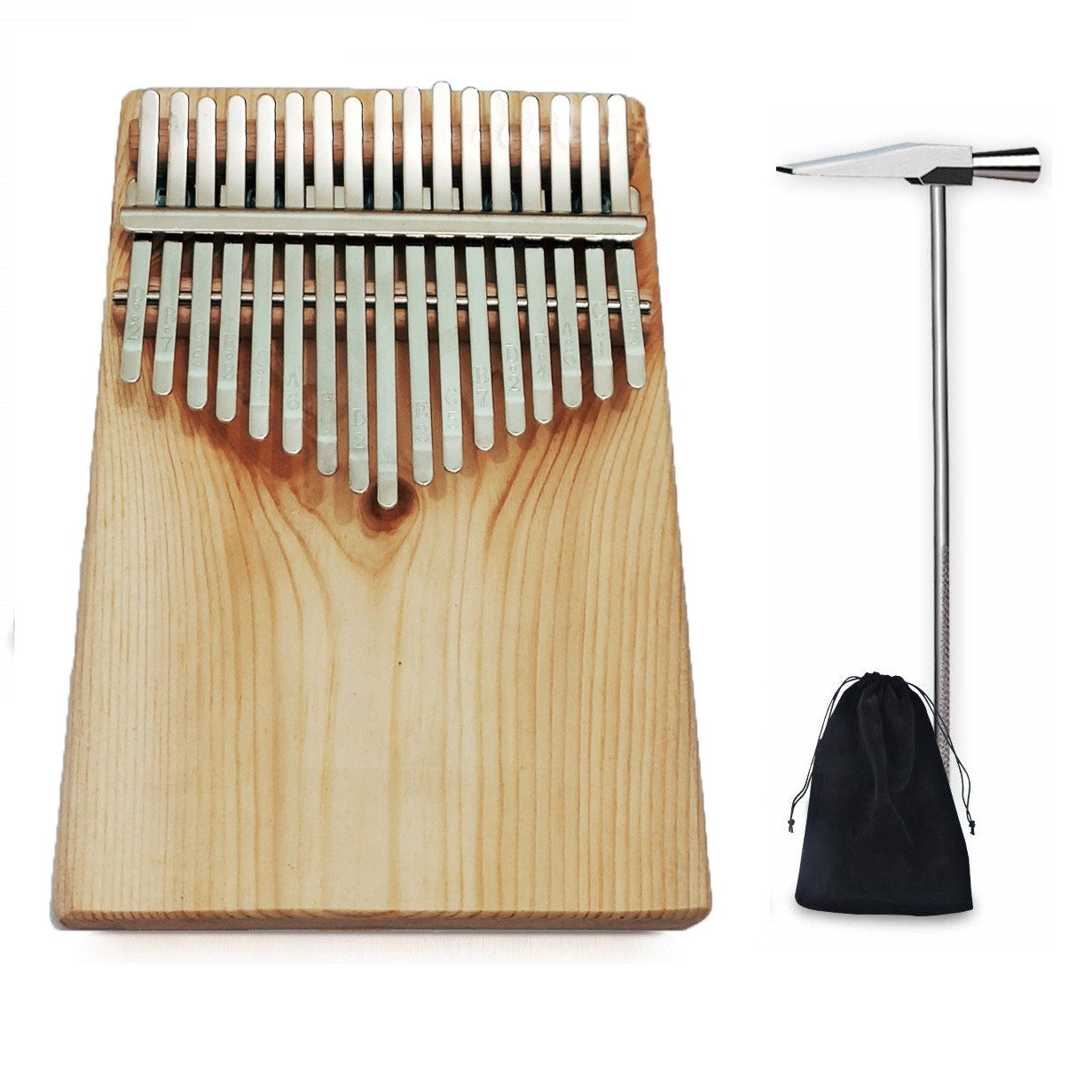 Đàn Kalimba 17 phím gỗ nguyên khối Mahagony MI9KLIM 3 màu sắc tươi sáng