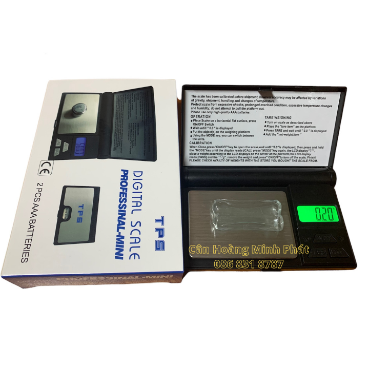 Cân Điện Tử Bỏ Túi TPS MN Định Lượng 0.01g đến 300g