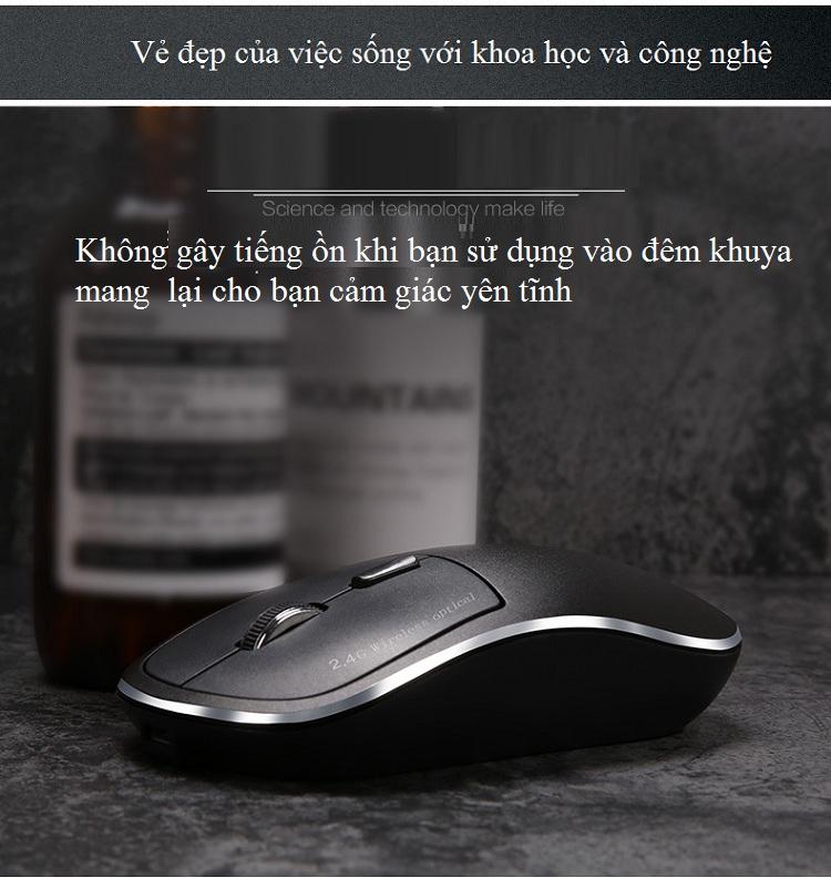 Chuột Máy Tính Không Dây Kèm Lót Chuột Kim Loại K.1