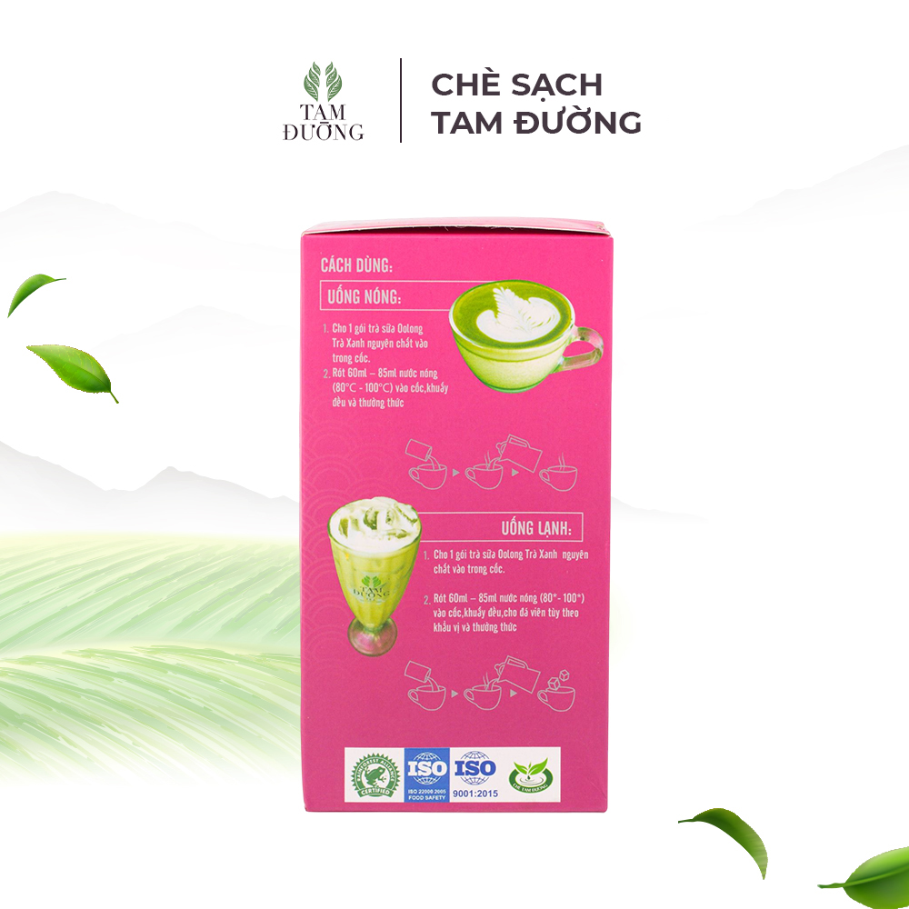 Trà Sữa Oolong Xanh Hòa Tan Chính Hiệu Tam Đường Hương Thơm Thuần Vị Trà, Ngọt Ngậy Của Sữa