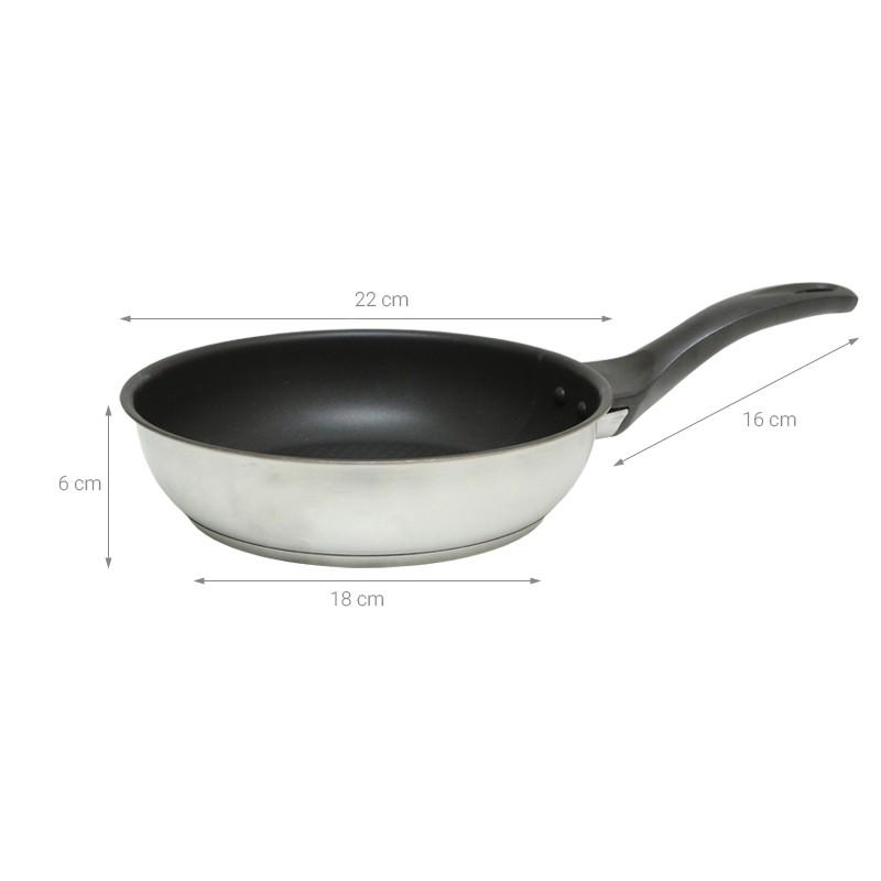 Chảo chống dính inox FIVE- 3 đáy cho bếp từ