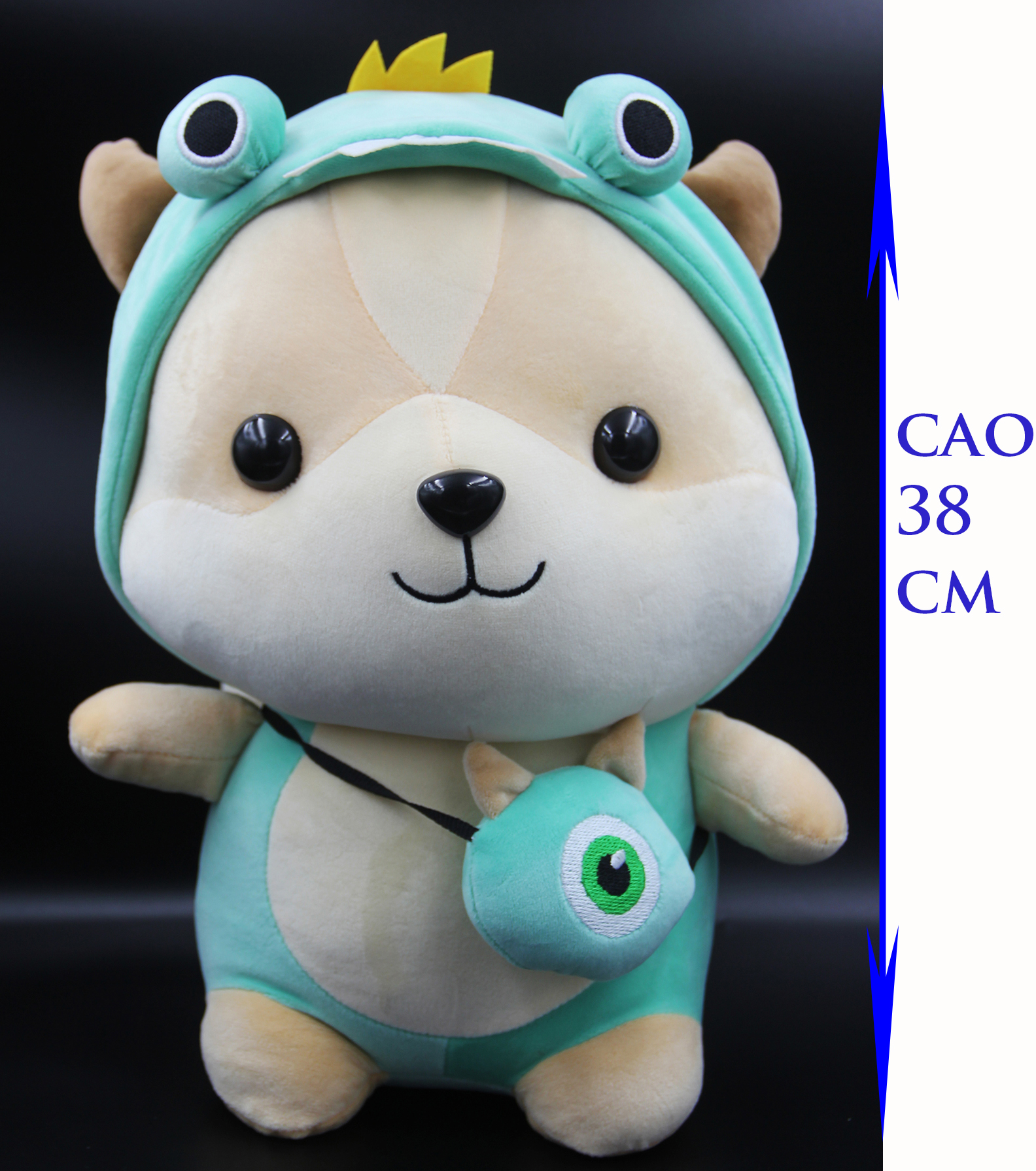 Gấu Bông/ Thú Nhồi Bông Chó Shiba Cosplay Ngộ Nghĩnh 38 Cm (Tặng kèm móc khóa da bò thật màu ngẫu nhiên) BA00185