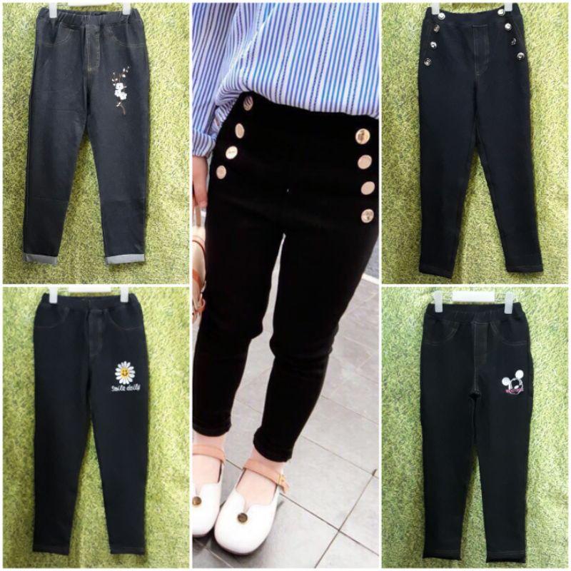 Quần dài giả jeans hàng đẹp cho bé gái size đại 23-45kg