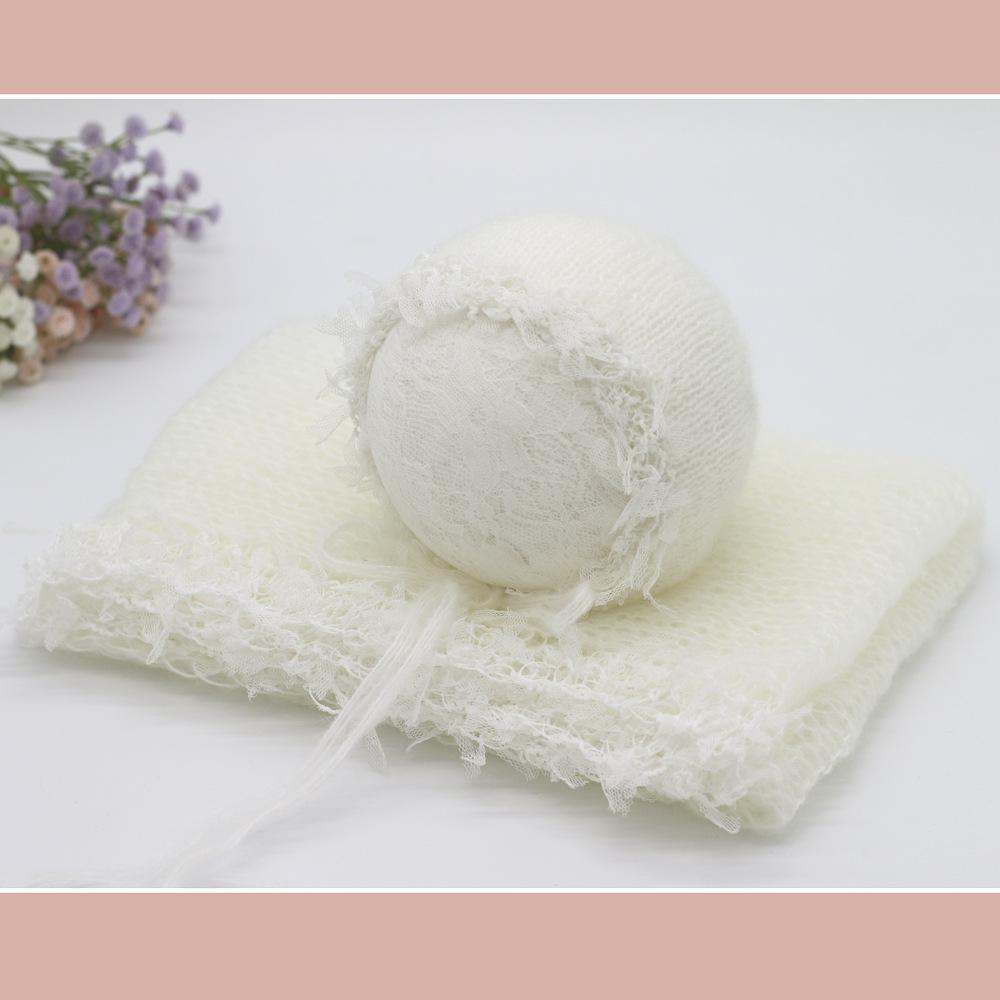 Sơ Sinh Đạo Cụ Chụp Ảnh Chăn Mohair Bọc Đầm Chụp Ảnh Mũ Lưng Bé Chụp Ảnh Phụ Kiện