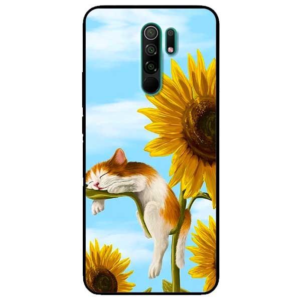 Ốp lưng dành cho Xiaomi Redmi 9 - Redmi 9A - mẫu Mèo Ngủ Hoa