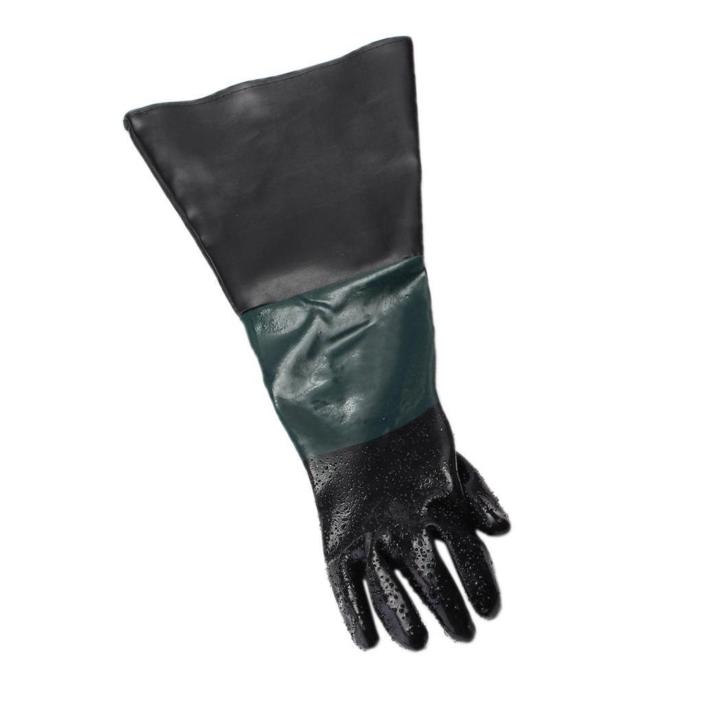 2x Left Hand Protective Working Gloves for Sand Blast Cabinet 60cm