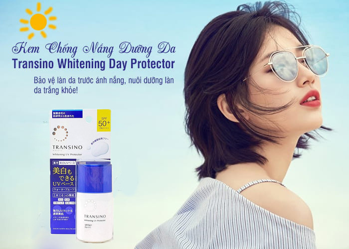 Kem ngày chống nắng ngừa nám TRANSINO Whitening UV Protector SPF50+PA++++ Mới nhất