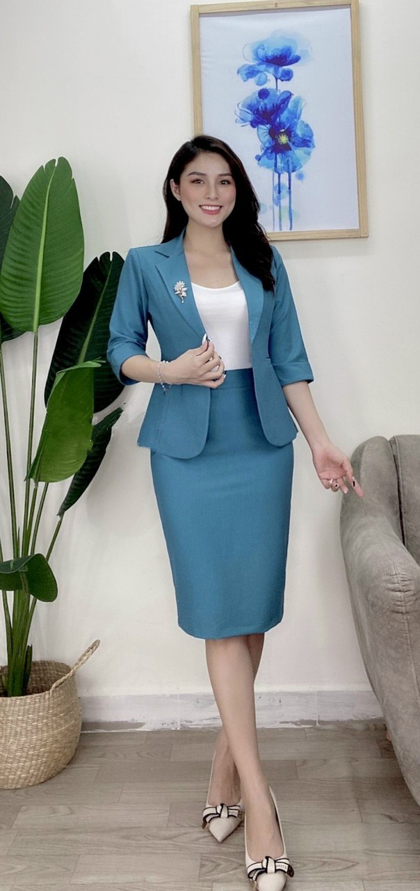 Bộ áo Vest chân váy  Công Sơ