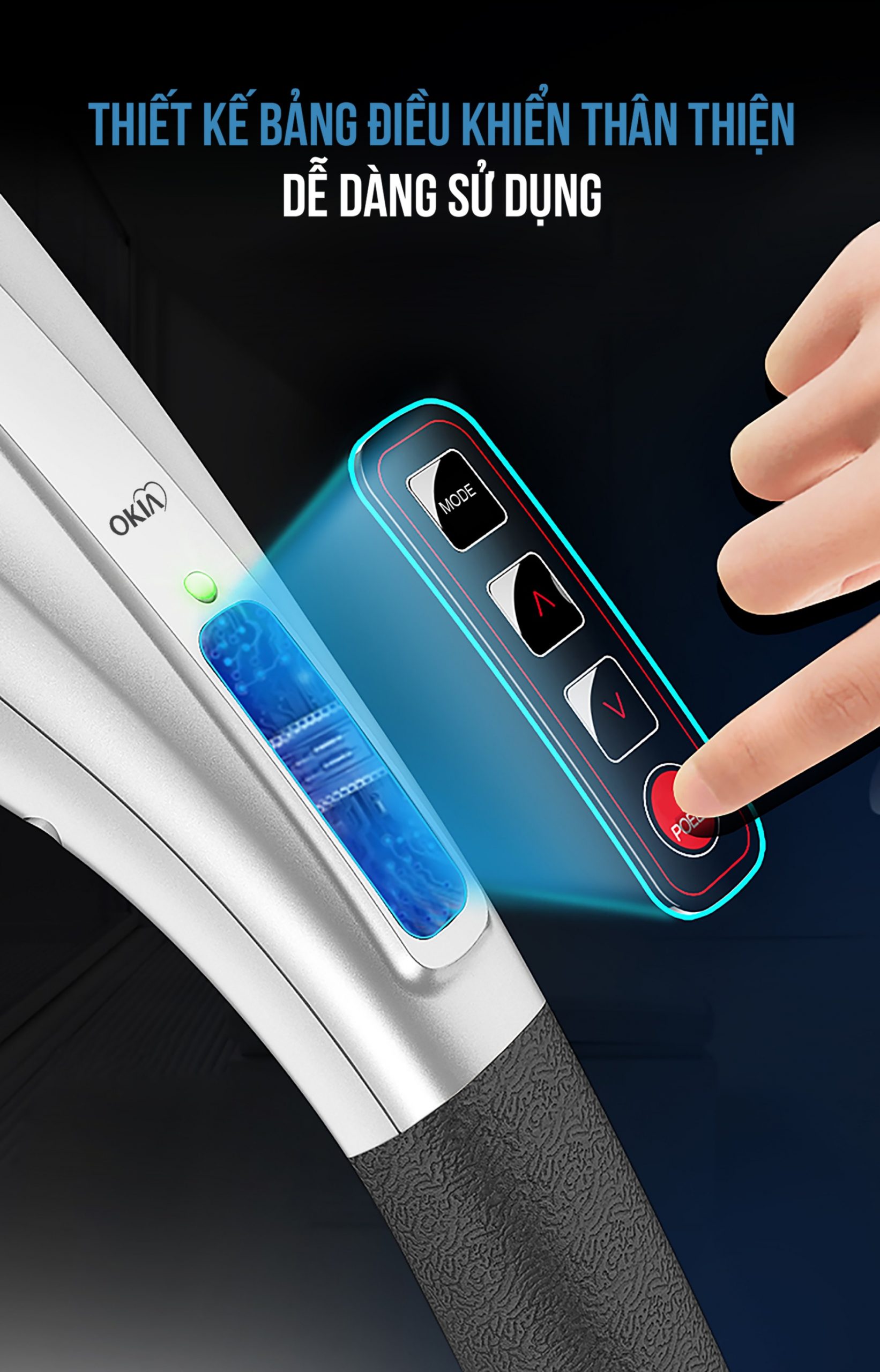 Máy Massage Toàn Thân Cầm Tay OKIA eVis Mobile KWH959 - Mát Xa Toàn Thân - Mát Xa Vai Cổ, Chân, Lưng